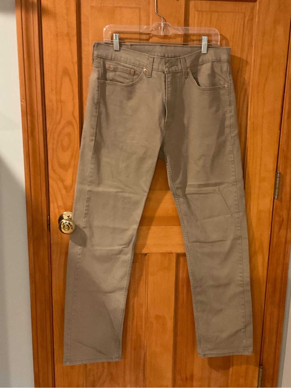 Levi's 505 Straight Khaki Pants - Light Tan